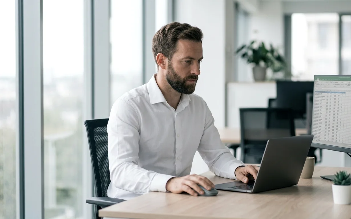 Accountmanager van Connect Boost aan het werk in het klantportaal